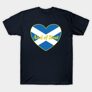 Aird of Sleat Scotland UK Scotland Flag Heart T-Shirt